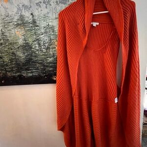 Cato Vibrant Orange Knit Top